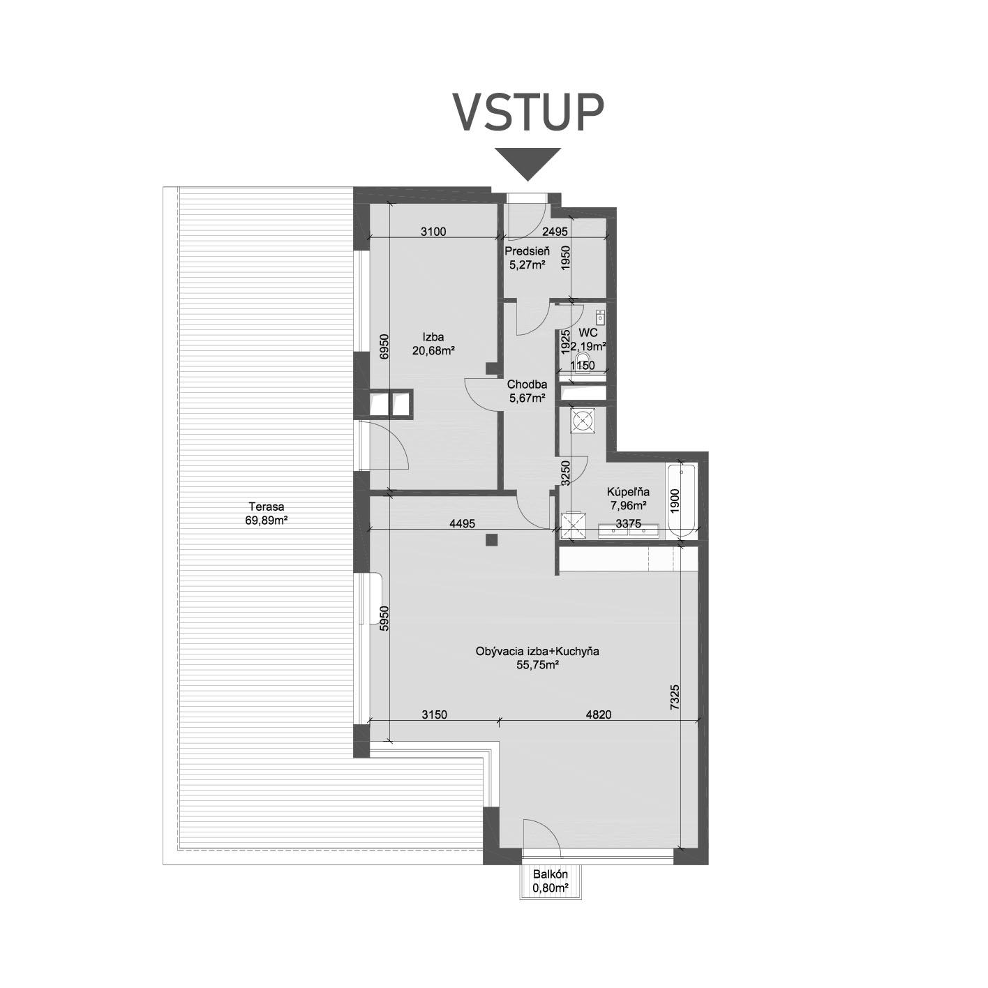 autoPrekrásny 2 izbový byt v rustikálnom štýle s priestrannou terasou v centre Popradu